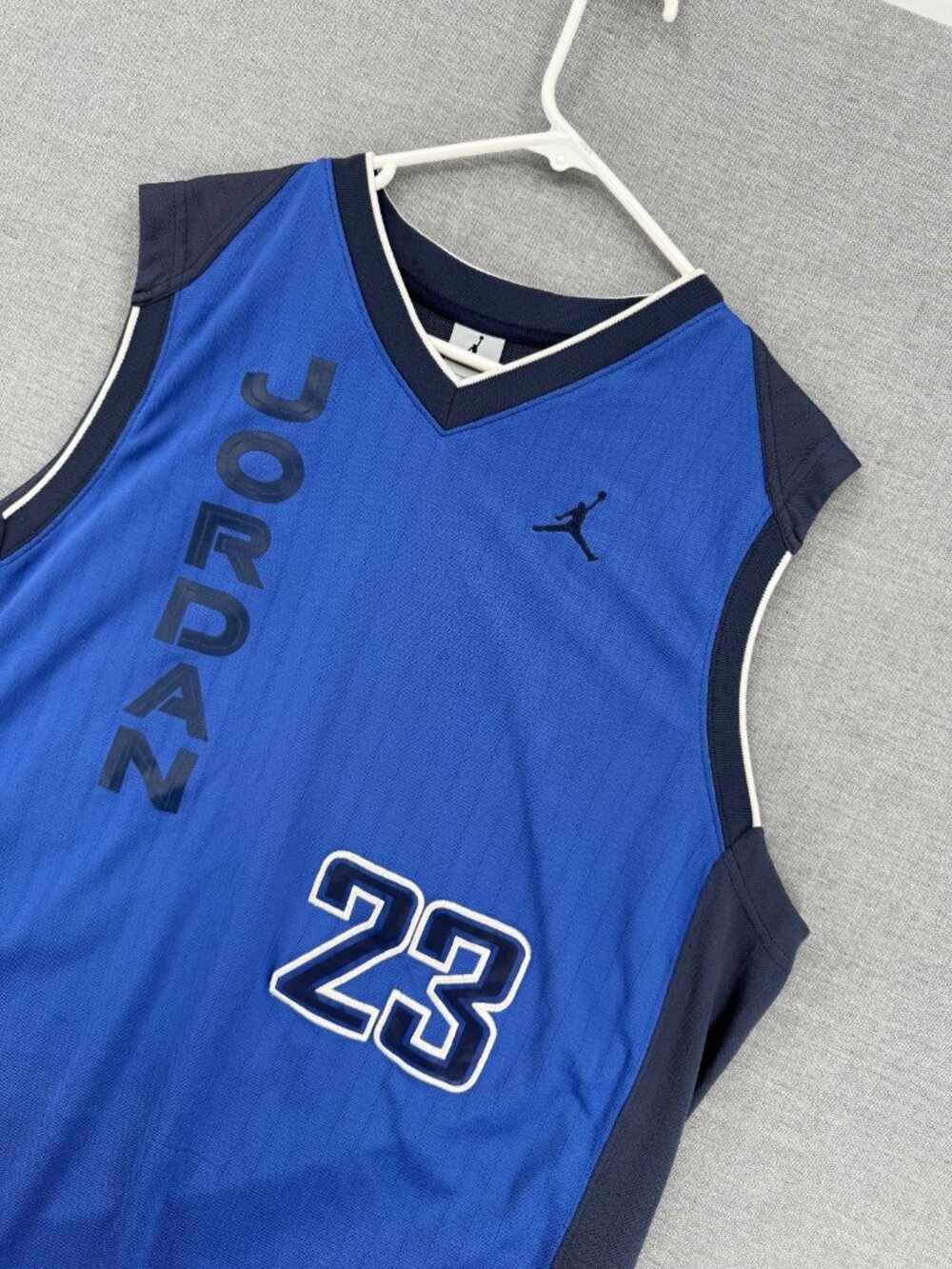 Vtg Air Jordan Tank Top Mens XL Blue Jumpman #23 NBA Basketball Jersey Y2K